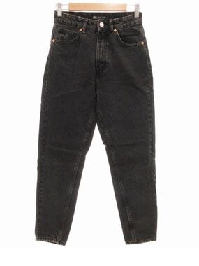Zara High-Rise Black Mom Jeans